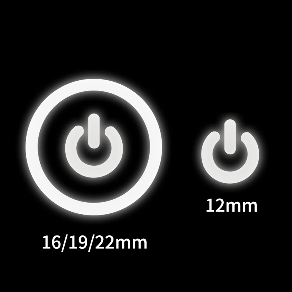 thumbnail image 1 of Interruptor pulsador de metal de 12 mm, 16 mm, 19 mm y 22 mm con cabeza plana, 1 NO, 1 NC, luz LED de arranque y parada, rojo, naranja, azul, verde, blanco, 3 V, 12 V, 24 V, 110 V, 1 of 5