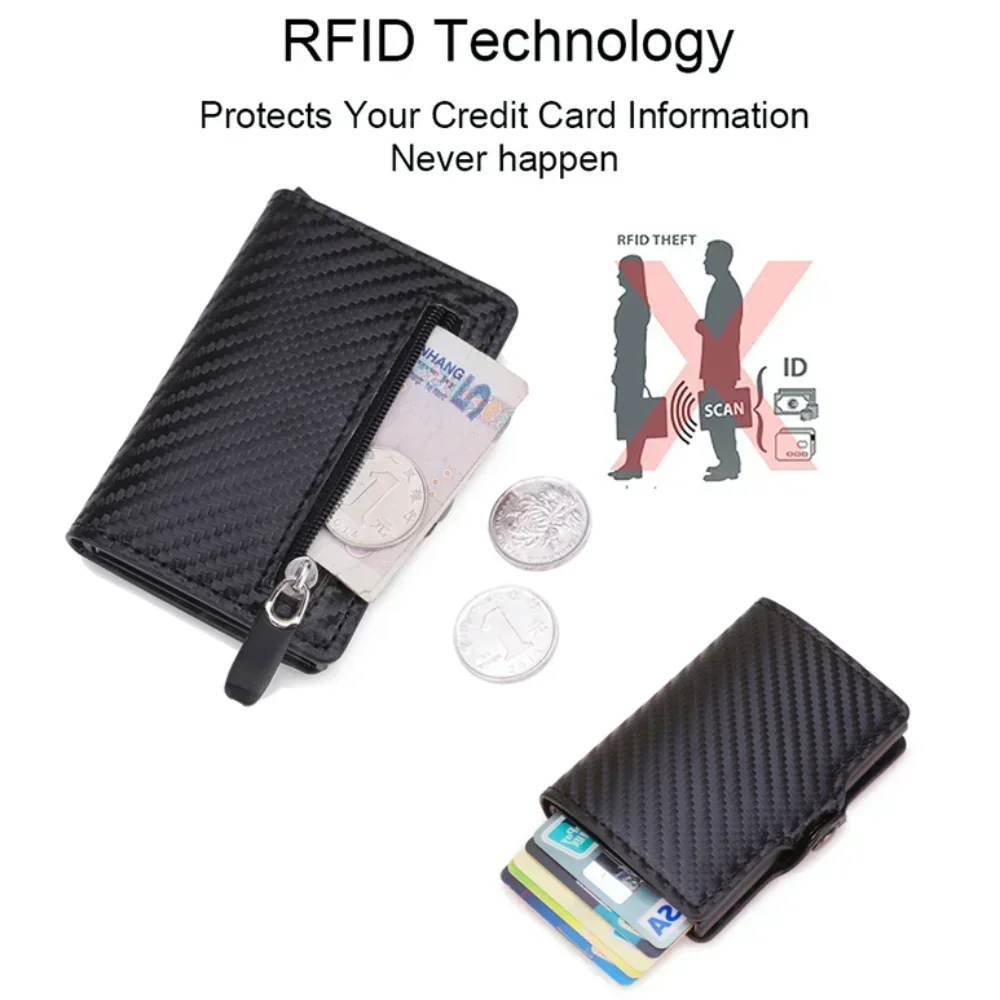 Carbon Fiber Rfid Blocking Protection Men Id Credit Card Holder Wallet Leather Metal Business Bank CreditCard Cardholder Case Leather Wallet Wallet Card Holder Card Holder Credit Card Holder Credit Card Wallet Card Wallet Id Card Holder Id Card Case Wallet Card Bag Business Card Holder