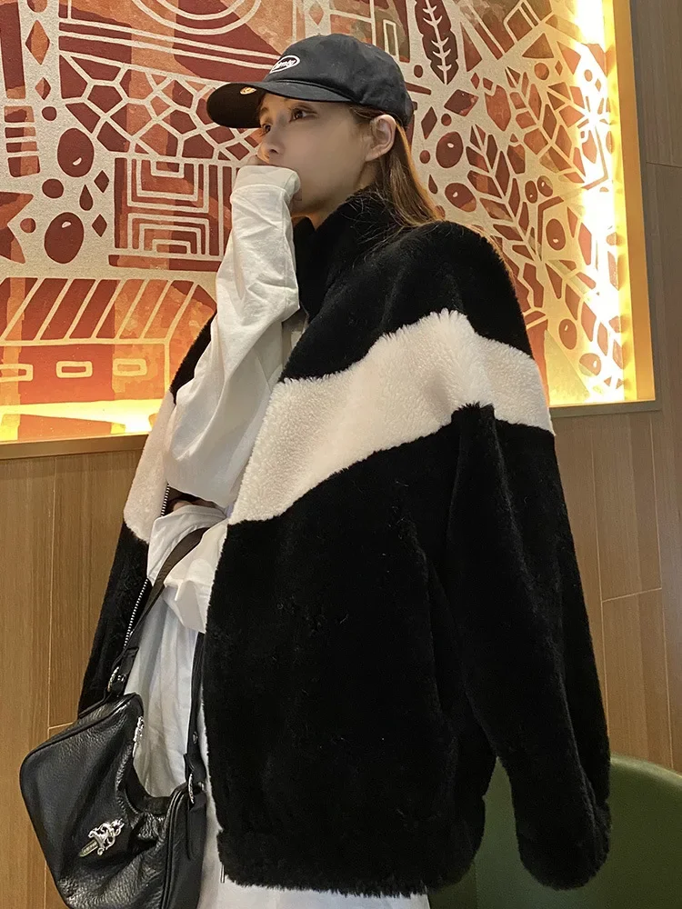 Autumn Winter Women\'s Coats Sheep Shearing Coat Women Clothing Casual Wool Coat Korean Warm Female Fur Jacket Casaco Feminino Lq