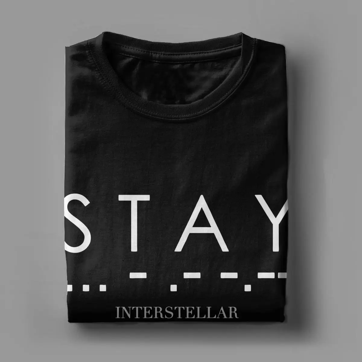 Creative Interstellar S T A Y 모스 부호 티셔츠 남성 라운드 칼라 100% 코튼 티셔츠 반소매 티셔츠 클래식상의  - AliExpress