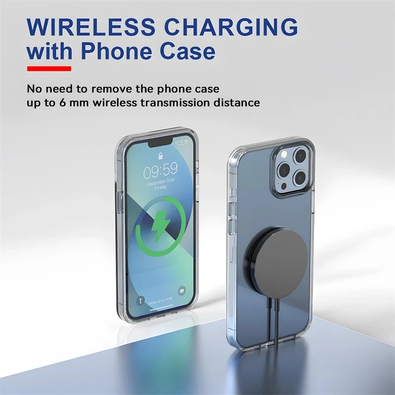 Magnetic Wireless Charger Pad USB Macsafe for iPhone 15 14 13 12 Pro Max Mini Fast Wireless Charging Dock Station Chargers magnetic wireless charger