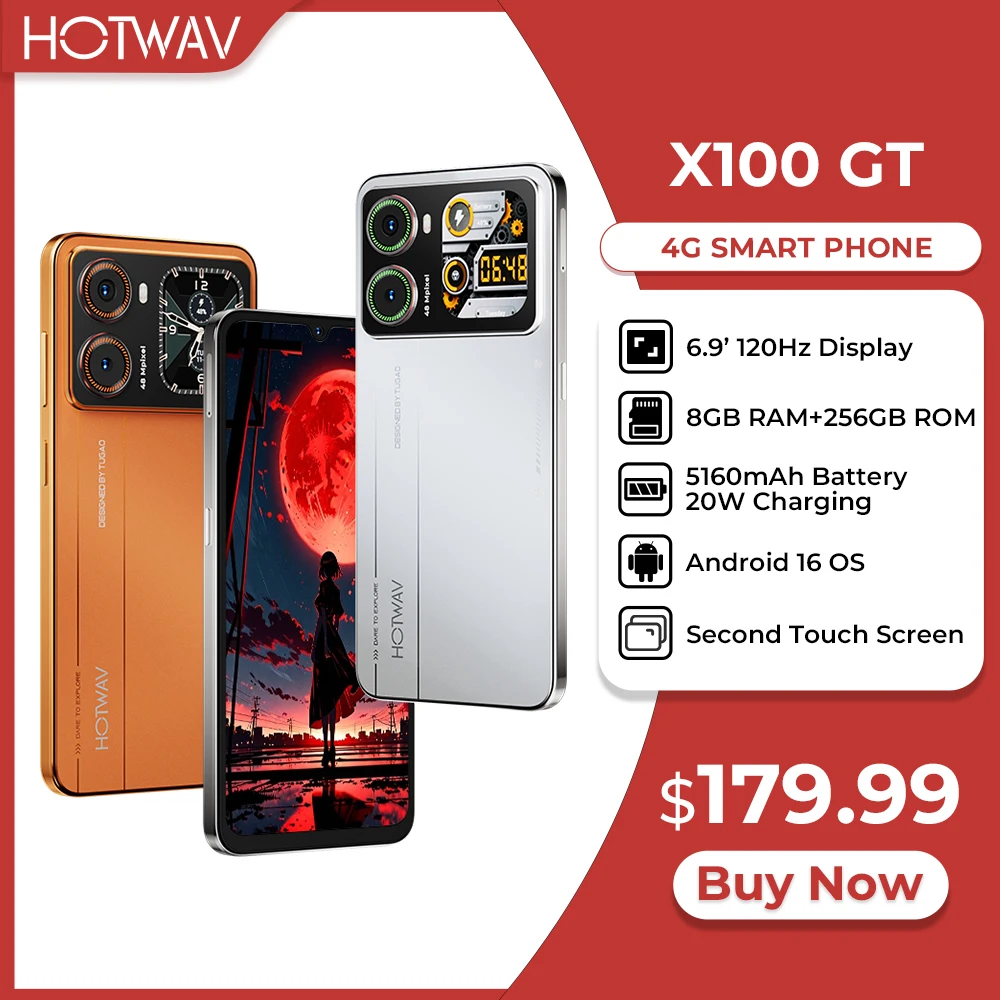 СмартфонHOTWAVX100GTнаAndroid16,6.9