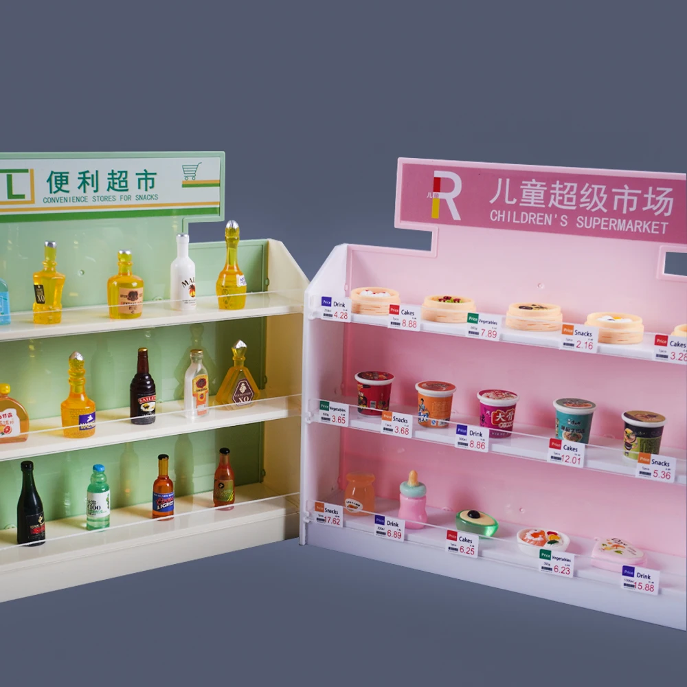 1:12 Micro Store Shelf Miniature Food Snack Scene  Snack Ornament Dollhouse Miniature Furniture Kitchen Play House Toy Gift 5