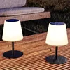 Solar Table Lamp for Camping Garden 2-in-1 Solar & USB Charging Dimmable RGB Colors Wireless IP44 Waterproof Outdoor Lightings 5