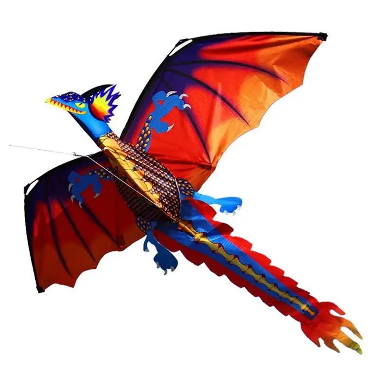 New 3D Dragon Kite Single Line With Tail Kites Outdoor Fun Toy Kite