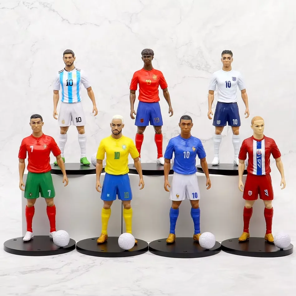 Muñecos de los Estrellas del Fútbol 2026, C.Ronaldo, Messi, Mbappé, Figuras de Acción, Accesorios para Coche, Regalos para Fanáticos del Fútbol