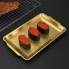 Stainless Steel Food Storage Tray Flat Bottom Shallow Trays Sushi BBQ Dish Fruit Vegetable Plate Kitchen Bread Baking Pan 3