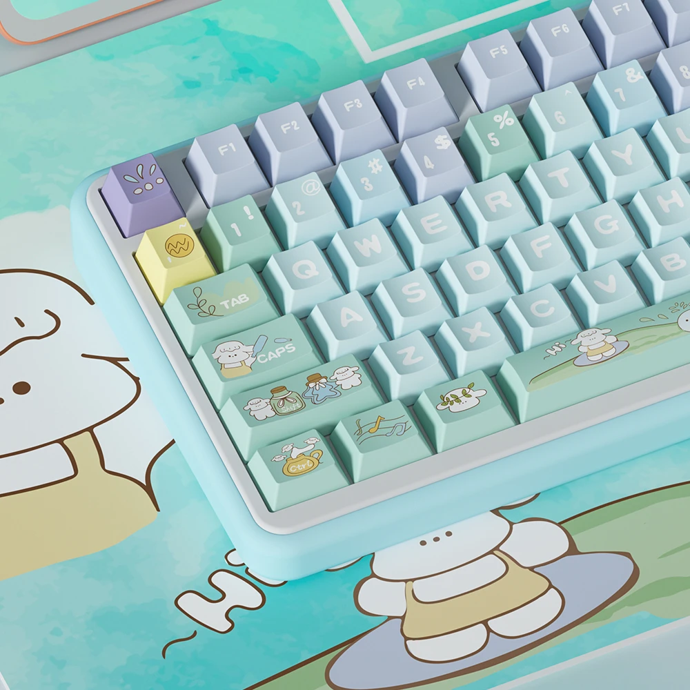 

Aquarius Keycap Constellation Keycap Cute Cartoon Cherry Pbt Keycaps For 68/75/84/87/98/104 Mechanical Keyboard Green Keycap