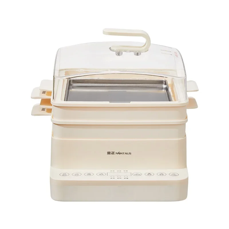 2 Layer Electric Steamer Food Steamer Drawer Type Cooking Machine Intestine Powder Machine White Color Steamed Sausage