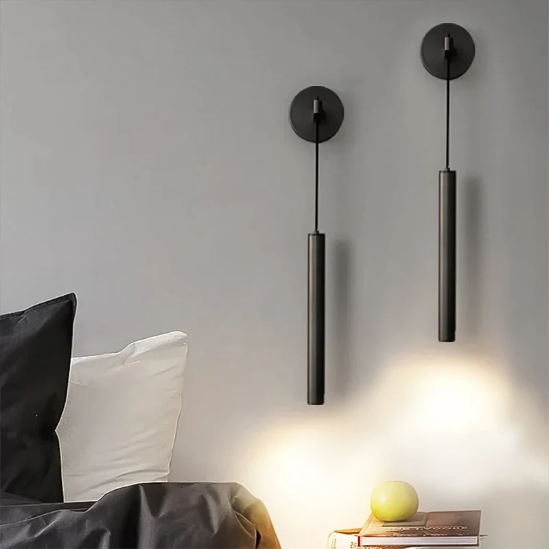 Modern LED Wall Lamps Simple Bedroom Bedside Creative Wall Sconces Reading Aluminum Alloy Indoor Decoration Lighting Fixture led wall lamp wall sconces light wall lamp