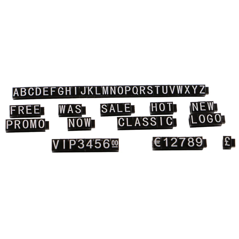4X6Mm Euro Dollar Mini Price Numeral Cubes, Blocks Stick, Numero Combinato Cifre Tag Sign Pop Prezzi Espositore Lettere