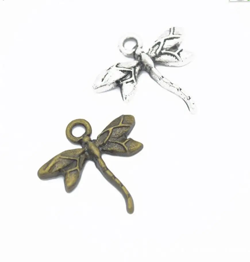 

70pcs Charms Dragonfly 19*19mm Tibetan Silver Color Pendants Antique Jewelry Making DIY Handmade Craft Pendant F0575