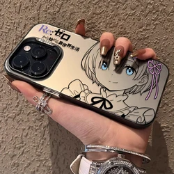 Charming Anime Rem Emilia Phone Case - Cute and Stylish Protective Cover - Redmi Note 14S 4G (1)
