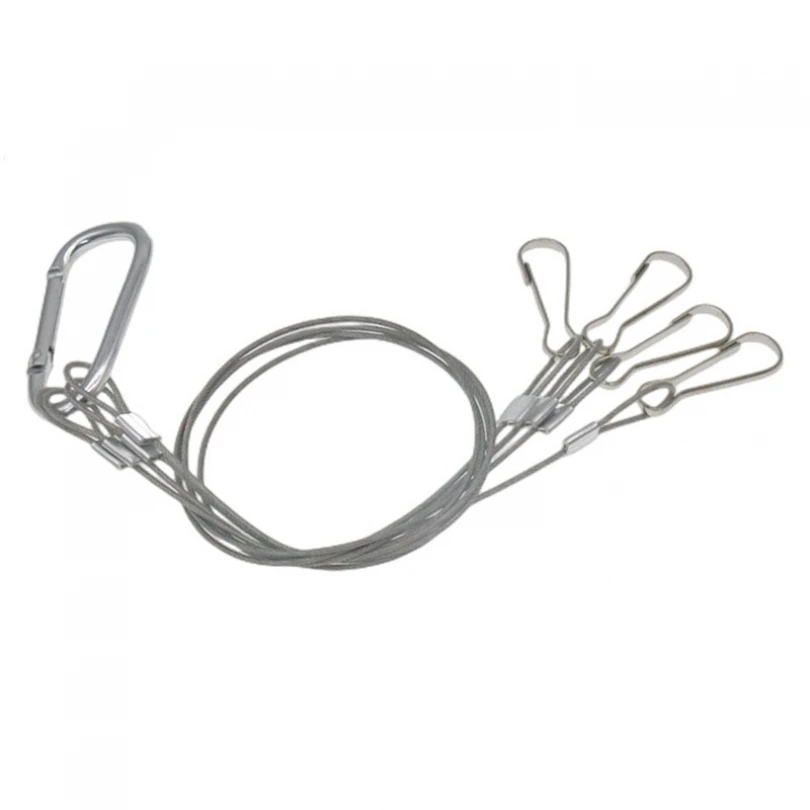0.98 Feet Stainless Steel One Tow Four Rope Hanger for Outdoor Plants LED Grow Aquarium Lights Hanging Basket Plant Hanger