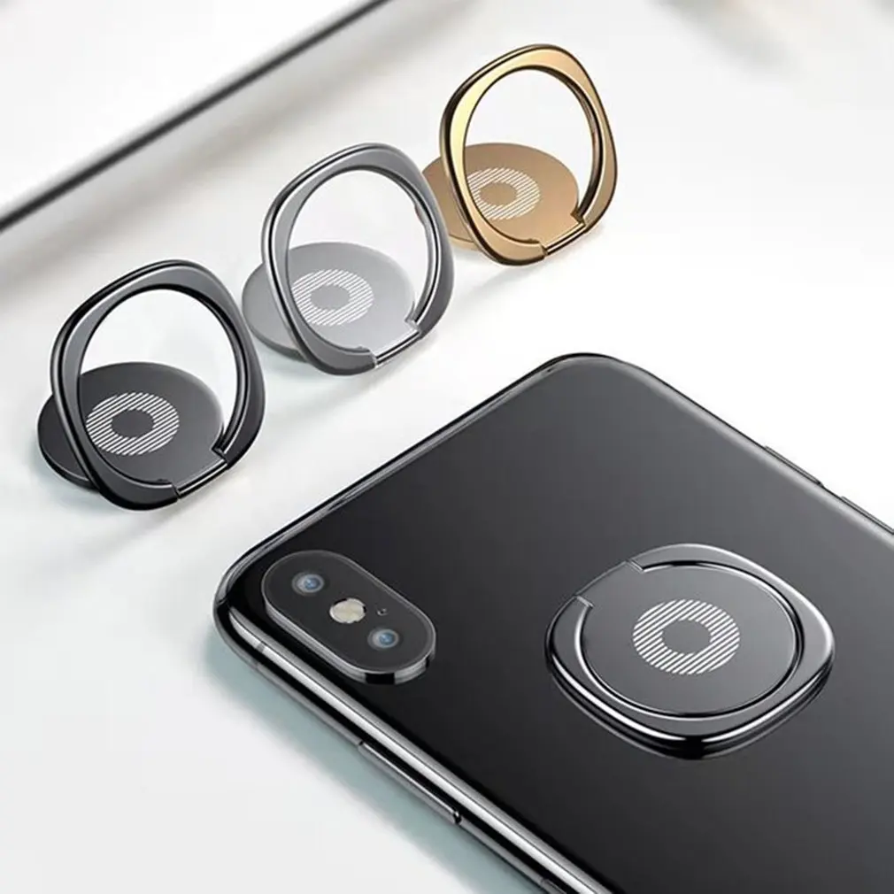 360 Rotating Finger Ring Holder Stand Grip Mobile Phone Car Magnetic Mount Phone Back Sticker Pad Unniversal Bracket phone ring holder