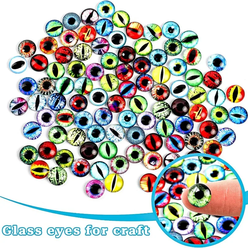 DIY Artificial Eyes Glass Patch Multiple Styles Doll Toys Eye Glass Paster Bracelet Pendant Ornaments Parts Jewelry Accessories