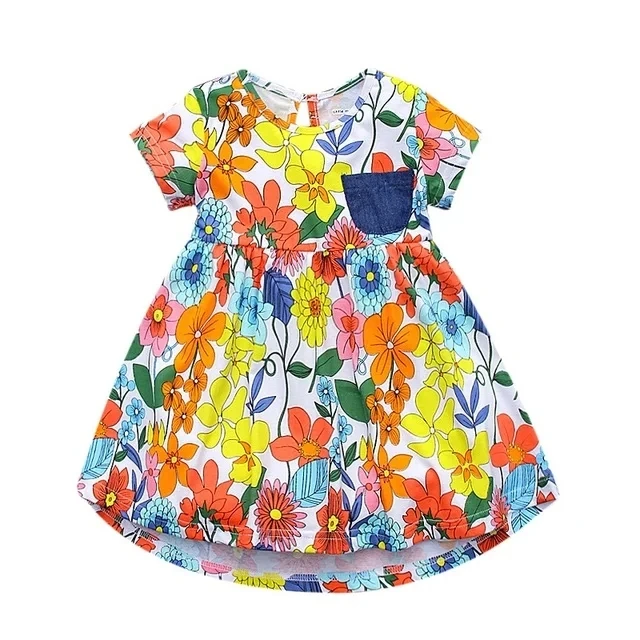 Girls Short Sleeve Summer Dress for 1-6 Years Kids Cotton Casual children's clothing girls dress kids clothes