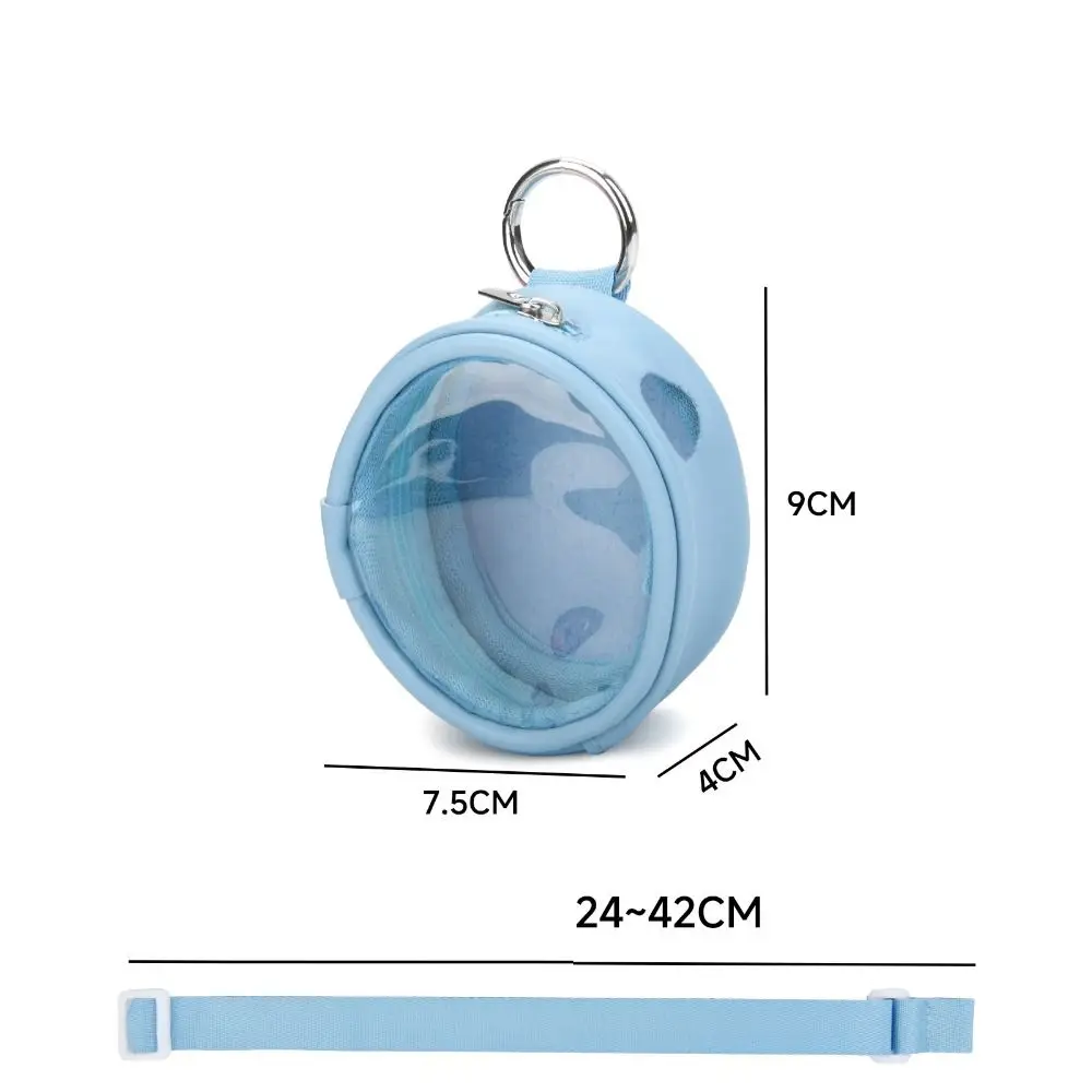 투명한 전자 애완동물 운반 가방 조절 가능한 끈 낙하 방지 끈 보호 케이스 Tamagotchi Paradise용 부드러운 안감