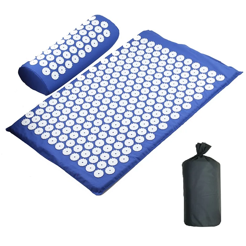 Yoga Massage Mat Acupressure Mat Back Neck Needle Acupuncture Pad Pillow Set Kuznetsov Applicator Spike Massager Cushion
