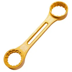 Enhanced Bike Bottom Bracket 10 - in - 1 Wrench - Aluminum Alloy Removal and Installation Tool (Golden)