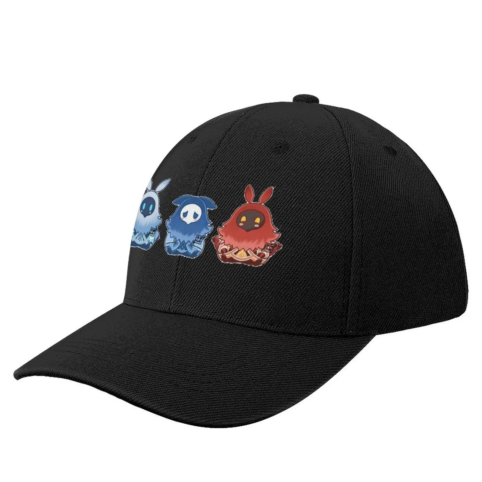 

Genshin Impact Chibi Mage of the Abyss Pyro, Hydro, and Cryo Bucket Hat Sunscreen Mountaineering Men's Cap Women's