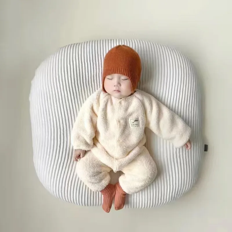 Newborn Baby Autumn Winter Rompers Infant Jacket For Girls Jumpsuit For Boys Soft Flannel Bebe Romper Baby Clothes 0-24 Month kids jackets baby jumpsuit