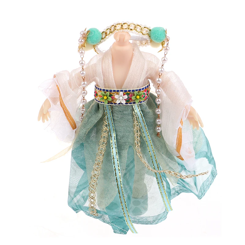 

16CM Chinese Style Doll Hanfu Clothing Dress Doll Ancient Costume Gown Dolls Clothes Accessories Dress Up Toys For Girls