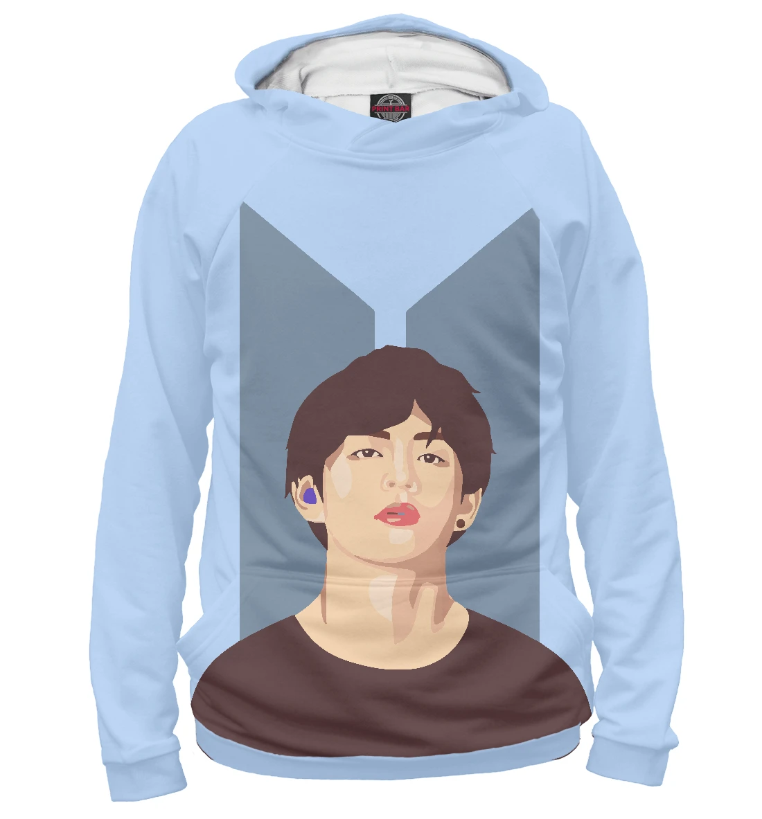 Sudadera capucha v (Kim, ropa interior), diseño de Sudadera con capucha BTS| | -