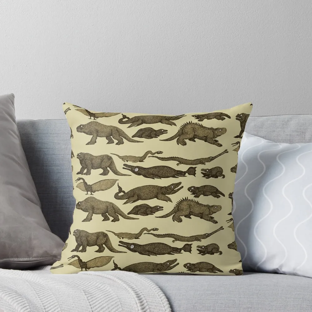 

Dinosaurs of Crystal Palace Throw Pillow Cushions Cover Rectangular Cushion Cover