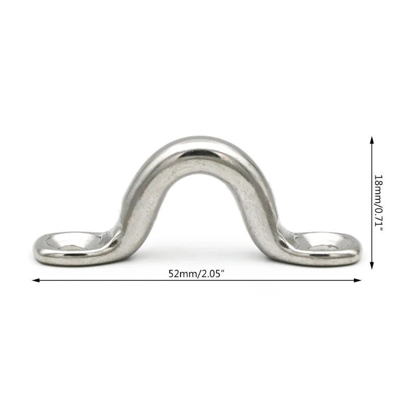 Marine Accessories Marine Eye Plate Marine Hardware 10PCS M5 304 Stainless Steel Pad Eye Strap Boat Door Handle Pull Door Hardware Knob Handle