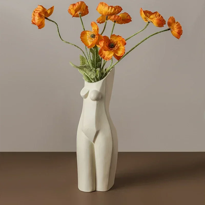 Abstract Woman Body Vase Clay Silicone Mold DIY Crat Art Home Decoration Beauty Flowerpot Concrete Cement Molds