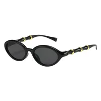 Lunettes de soleil rétro ovales petites pour femmes et hommes, avec rivets, monture tendance, lunettes de luxe, protection UV400, marque Oculus, Gafas pour femme 5
