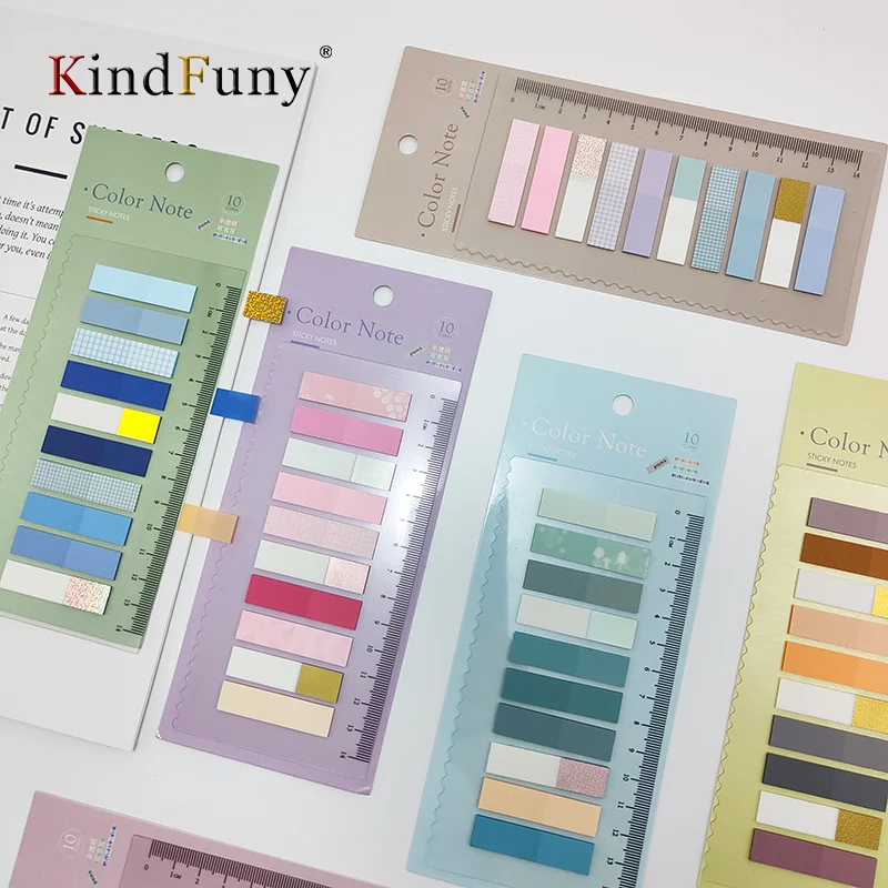 

KindFuny 200 Sheets Color Stationery Memo Pad Sticky Notes Bookmark Poste It Marker Memo Sticker Paper Office School Supplies