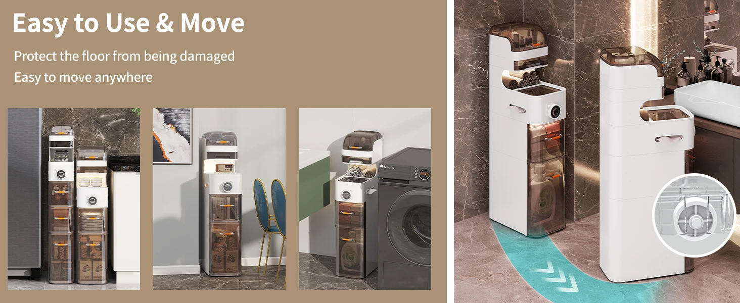 Slim Bathroom Storage Cabinet