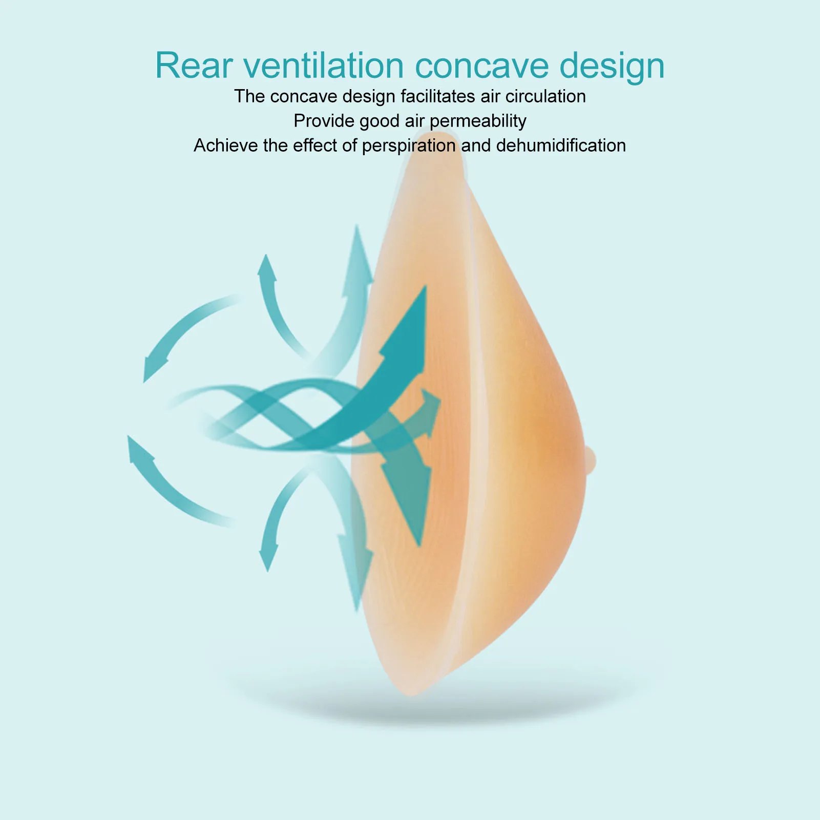 150g Mastectomy Prosthesis Concealing Fitting Soft Ergonomic Drop Shape Plump Elastic Artificial Symmetrical Breast for Home