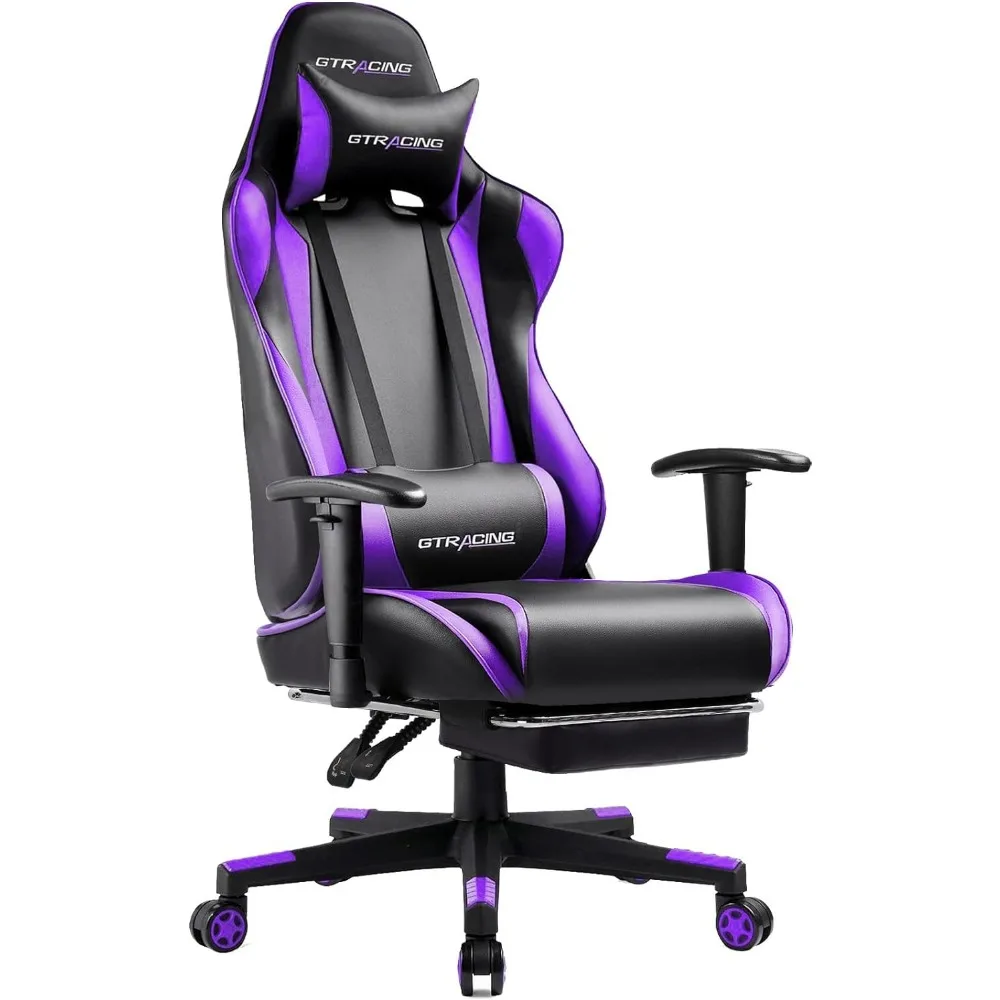 

Reclining Gamer Chair,Ergonomic Computer Game Desk,Height Adjustment Swivel Rocker,Office Chairs