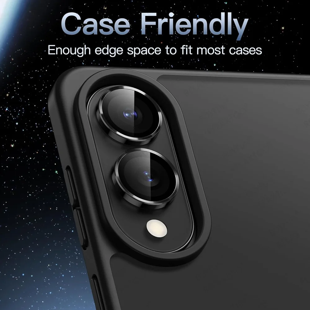 Premium Edge Case with HD Camera Protector and 3D Glass Lens Accessories
