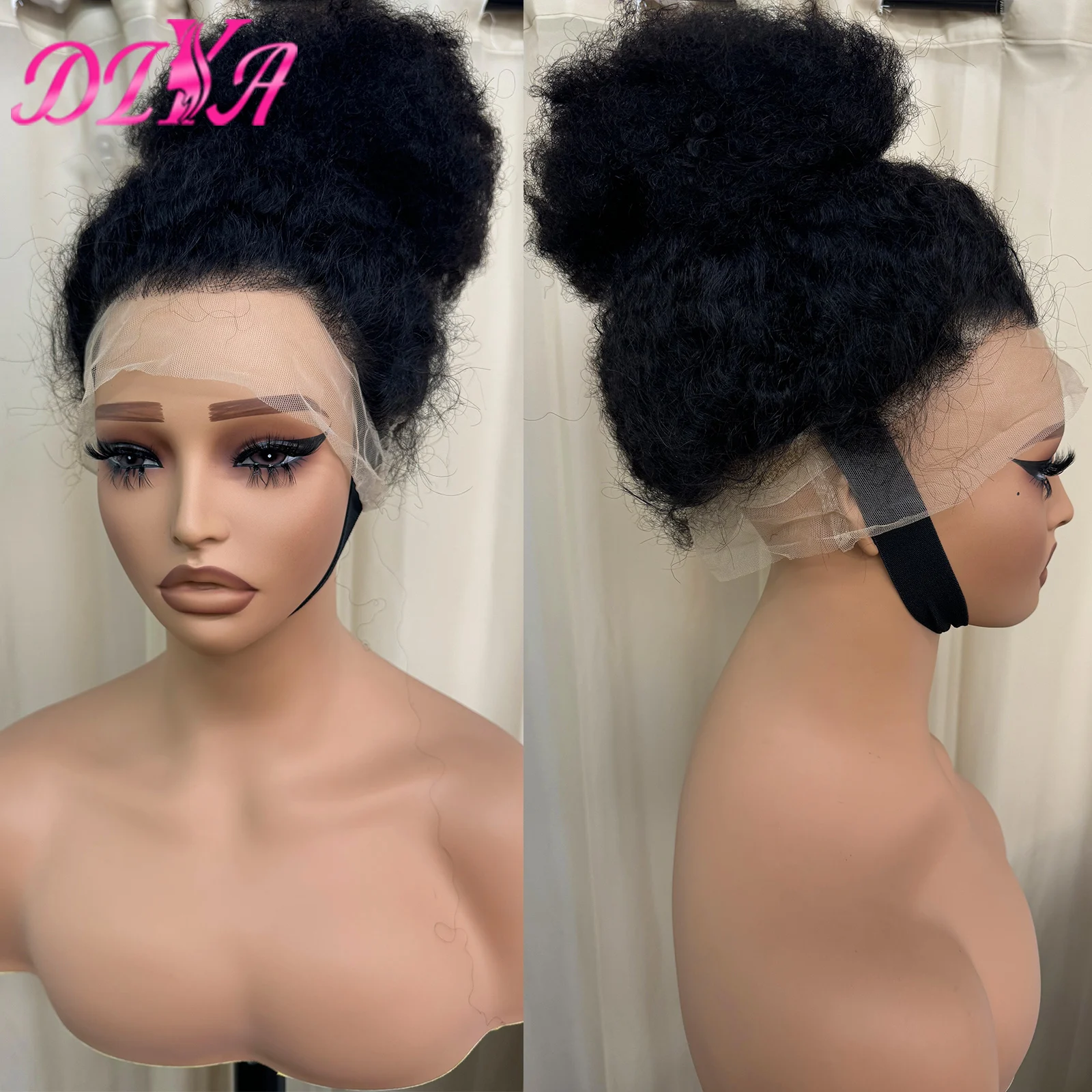 360 Lace-Frontal-Perücke Aus Echthaar – Vorgeklebter Haaransatz, Lockig, 180-250% Dichte, 25,4-55,9 Cm Länge, Für Schwarze Frauen