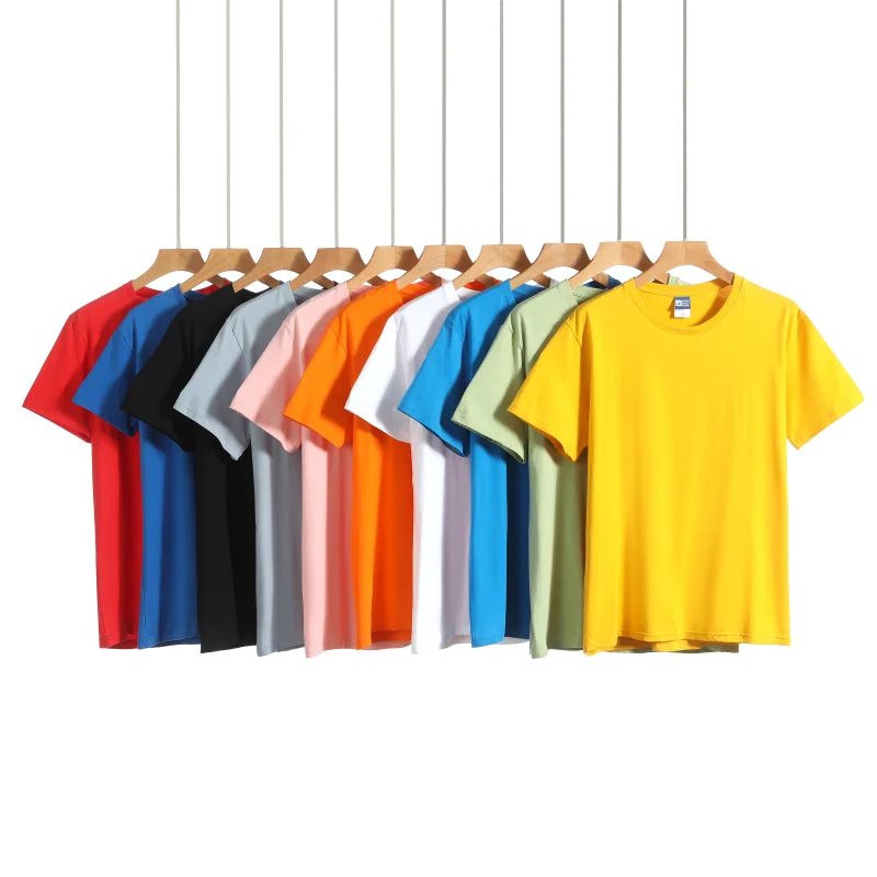 10 Colors Pure Cotton T Shirt Custom Logo Printing Men And Women Tops Personal Design Embroidery Company Brand ELIKE S-4XL short sleeved t shirt