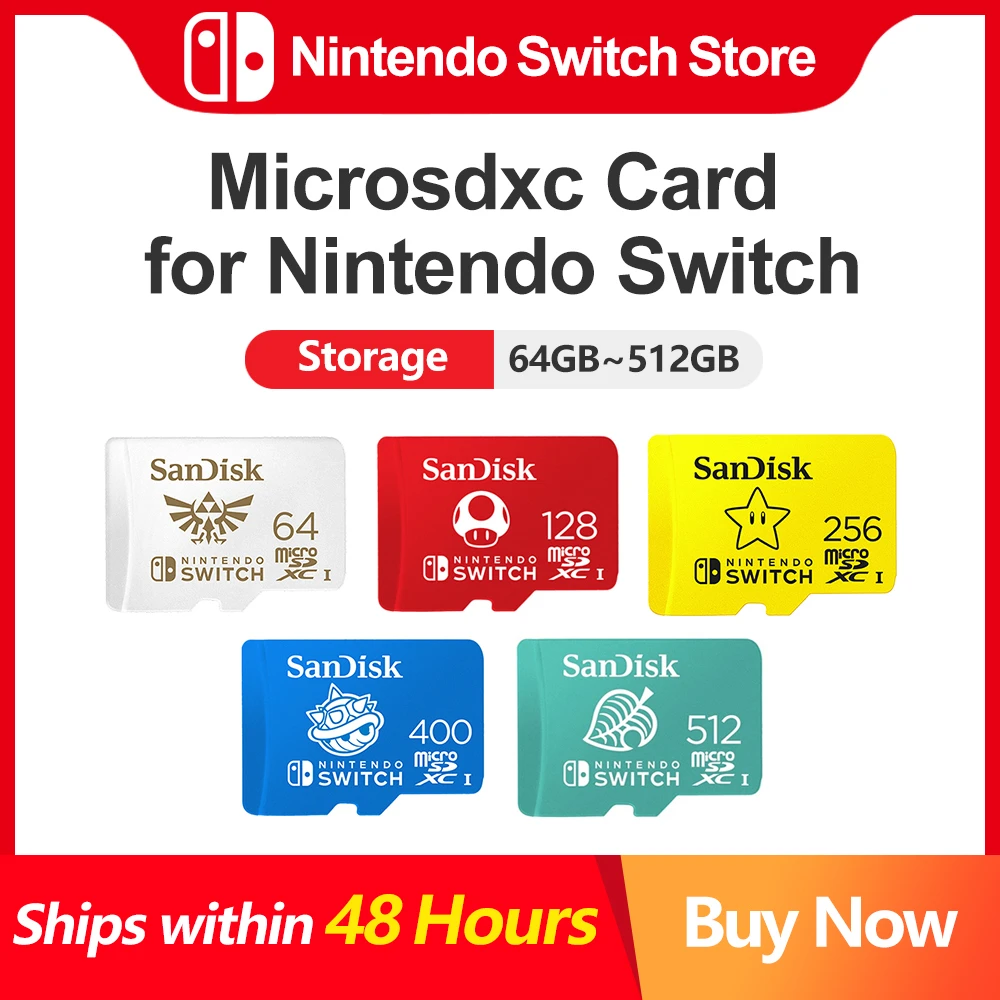 Micro Sd Card 64 128 256 400 512 Gb Compatible For Nintendo Switch Game