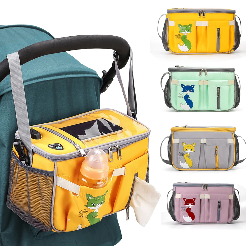 baby stroller accessories and parts	 Diaper Bag for Baby Stroller Bags Organizer Accessories Large Capacity Portable Bottle Nappy Storage Outdoor with USB Interface summer baby stroller accessories