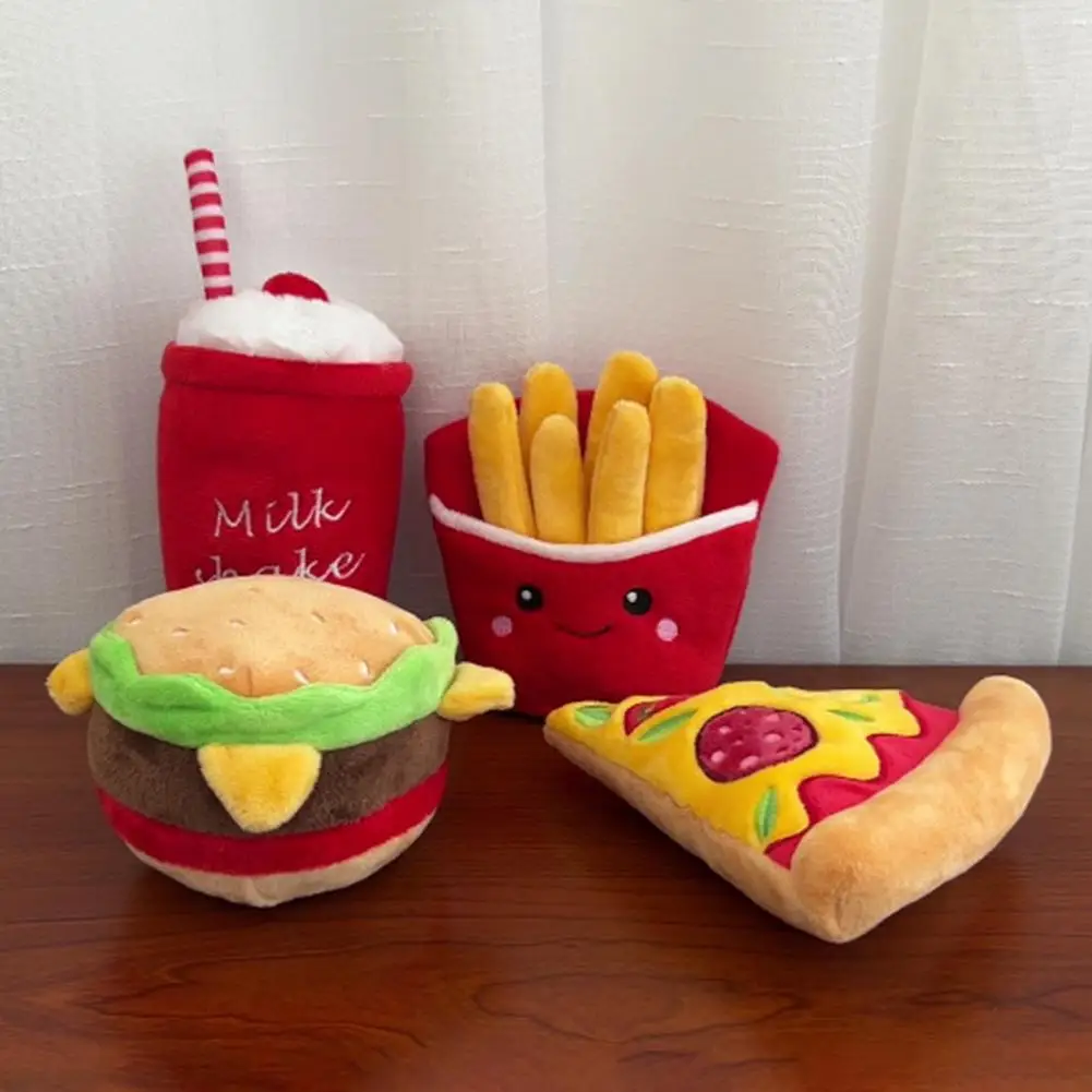 

Safe Scratch-resistant Bite-resistant Milkshake Cup French Fries Pet Funny Toy Pet Product Pet Toy Pet Plush Toy