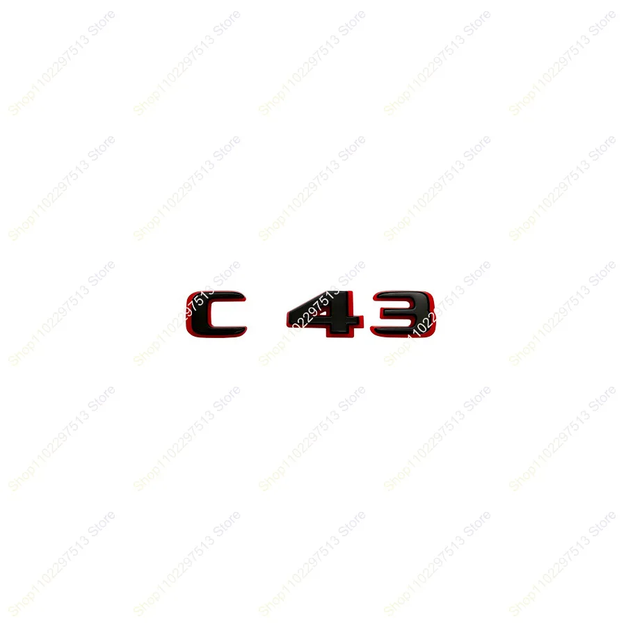 Sleek Black and Red Decorative Car Emblem Sticker with Silver Accents