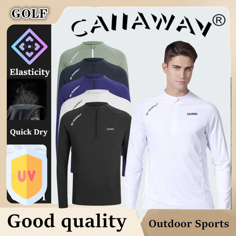 Authentic CAIIAWAV Golf Long Sleeve Men's Top Long Sleeve T-shirt GOLF Clothing Sports Comfortable Long Sleeve T-shirt
