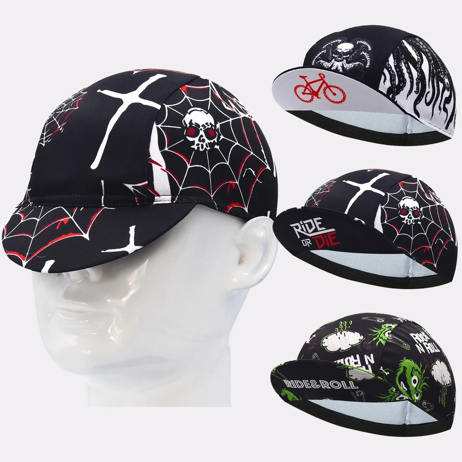 Cool 6 Types Ride Spider Hot New CLassical Cycling Cap Breathable Unisex Gorra Ciclismo JIASHUO 5