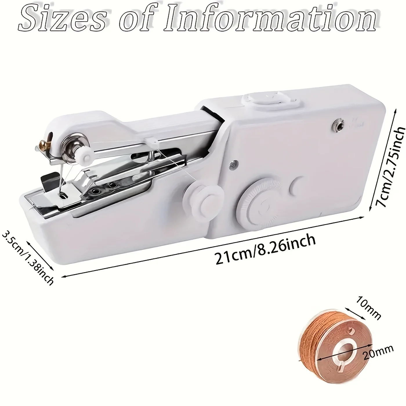 1pc Mini Portable Handheld Sewing Machine, Quick Stitch Tool for Fabric, Cloth, Clothing 4