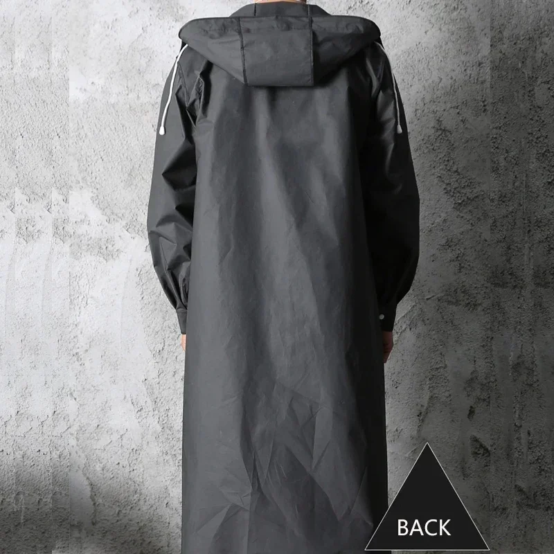 Waterproof Rain Coat Biker Raincoat Black Poncho Men's Resistant Raincoats for Rain Windbreaker Adult Style Rope Woman Gear Home