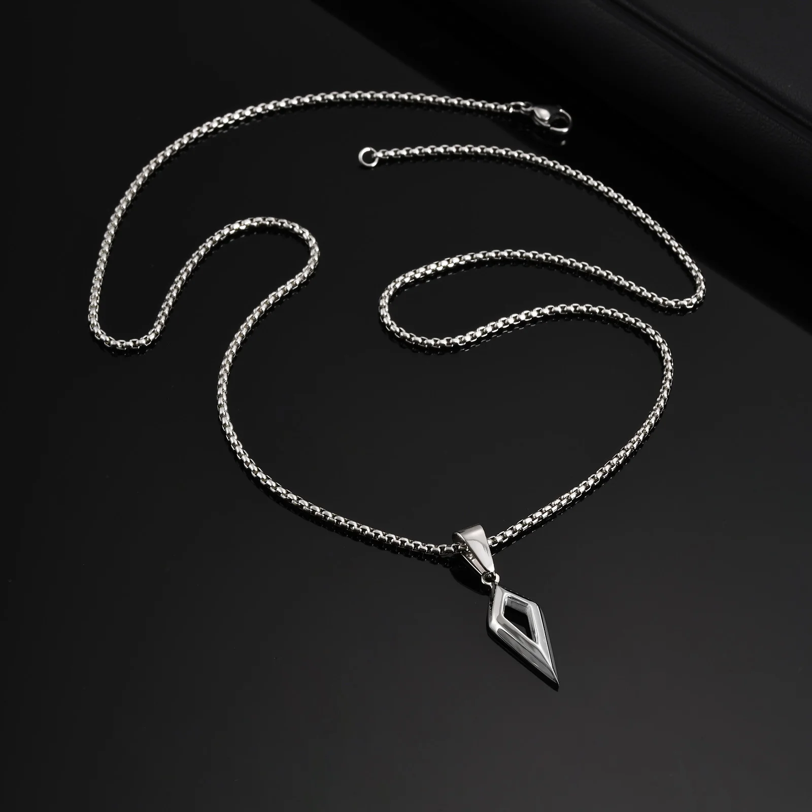 Vnox Collana Uomo In Acciaio Inossidabile Con Ciondolo Croce - Lunghezza 46/51/56 Cm, Catena Cubana 3 Mm - 3