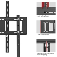 Metal Floor TV Stand Bracket Free Standing TV Trolley Height Adjustable for 32-100 Inch Flat Panel LED LCD - Image 3
