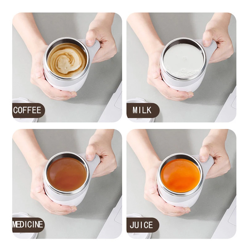 400ml Automatic Self Stirring Magnetic Mug Creative Stainless Steel Coffee  Milk Mixing Cup Blender Lazy Smart Mixer Thermal Cup - AliExpress